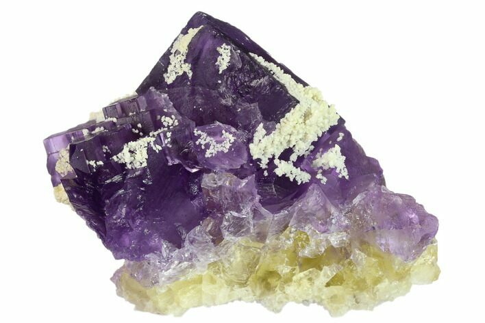Purple-Yellow Fluorite & Bladed Barite - Cave-in-Rock, Illinois #132543